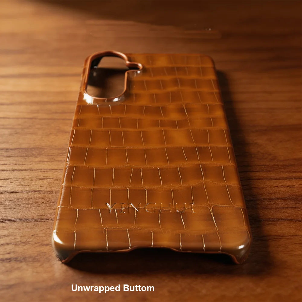 Luxury Crocodile Leather Case For Samsung Galaxy S26 Plus S24 FE S25 Edge S23 S22 S21 S20 Note 20 Ultra Phone Cases Back Cover