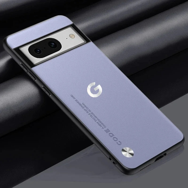 Luxury Business Original Kevlar Leather LOGO Matte Phone Case For Google Pixel 11 ProXL 10A 9A 8 PU+TPU Shockproof Protect Cover