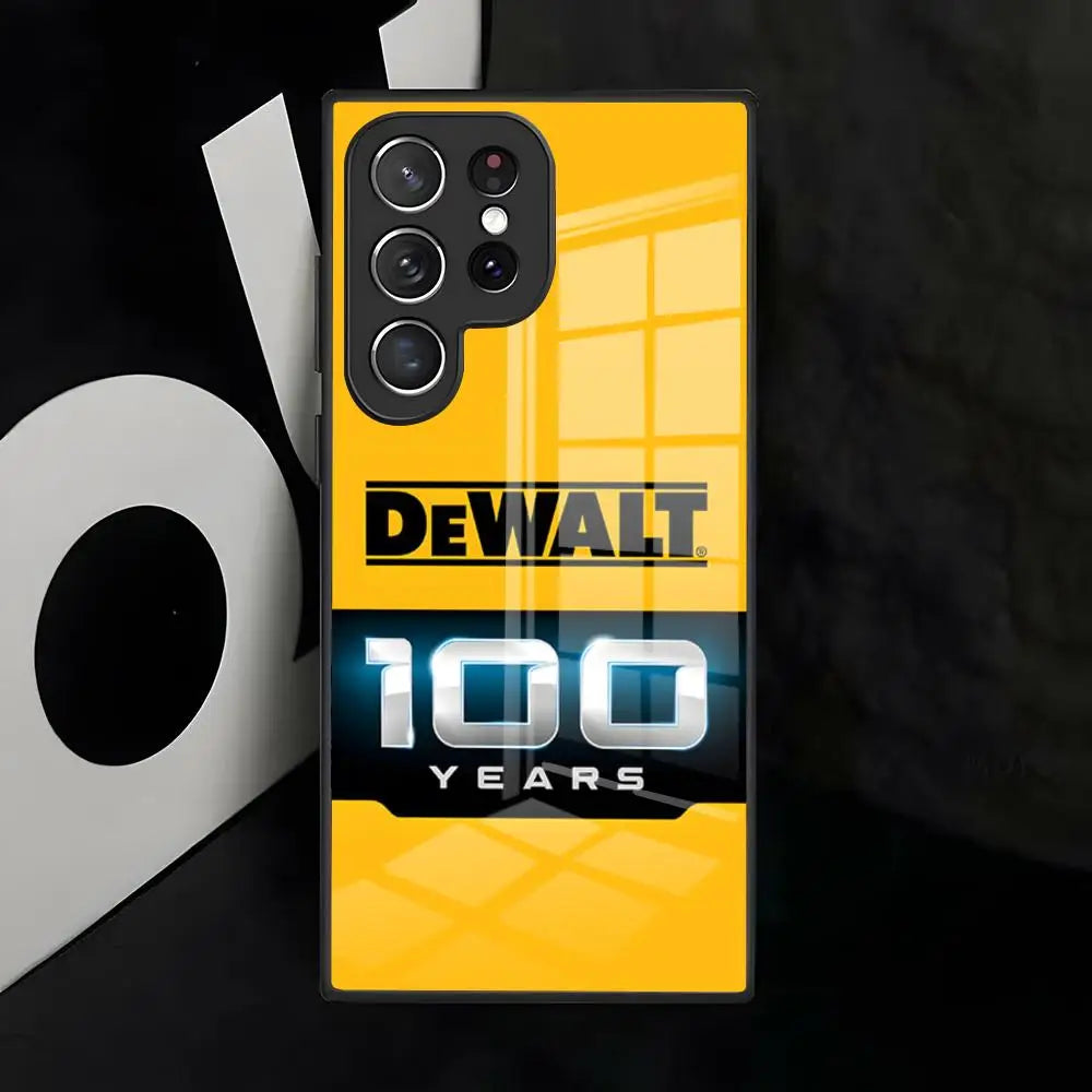 D-Dewalts-s Logo Phone Case For Samsung S26 S25 S24 FE S23 S22 S21 Plus S20 Ultra Note20Ultra Black Glass Cover