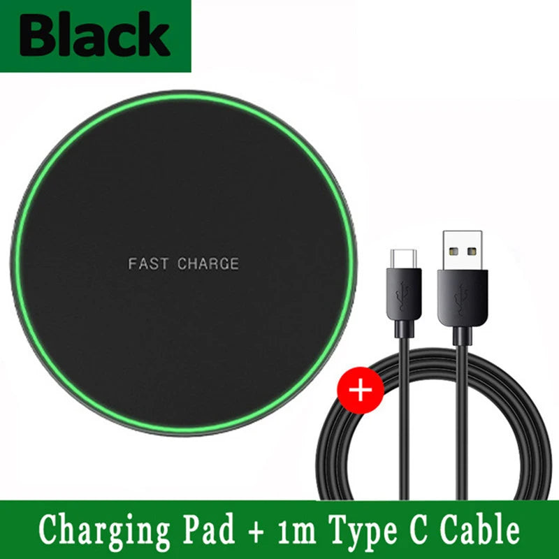 100W Fast Wireless Charger Mobile Phone Chargers Pad Stand For iPhone 15 14 13 12 Pro Max 8 Samsung Xiaomi Charging Dock Station
