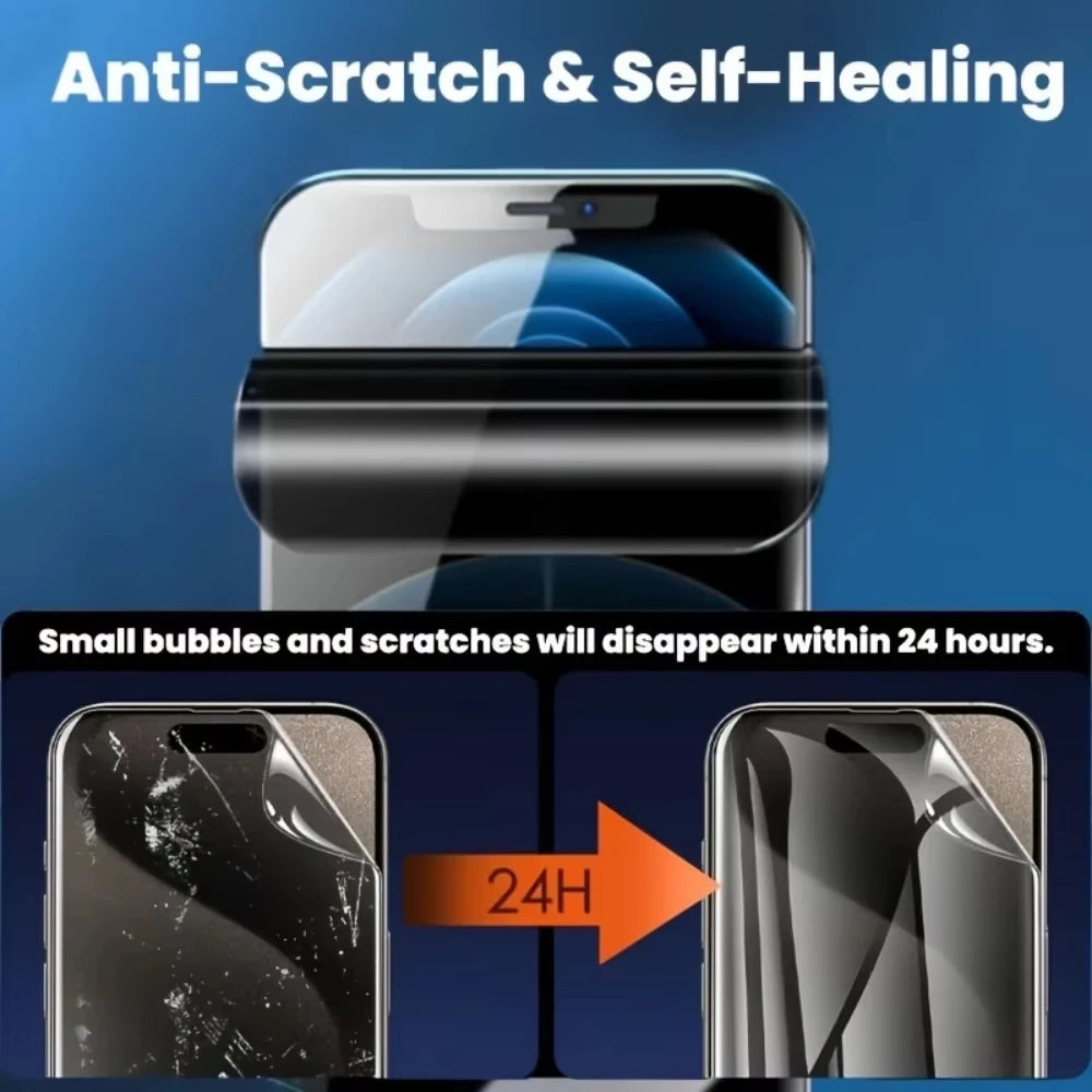 1-4PCS Anti-Spy Hydrogel Film For iPhone 16 Pro 17 15 18 Pro Max XR Air 16 13 12 11 14 XS Max X 14 Plus Screen Protector Privacy