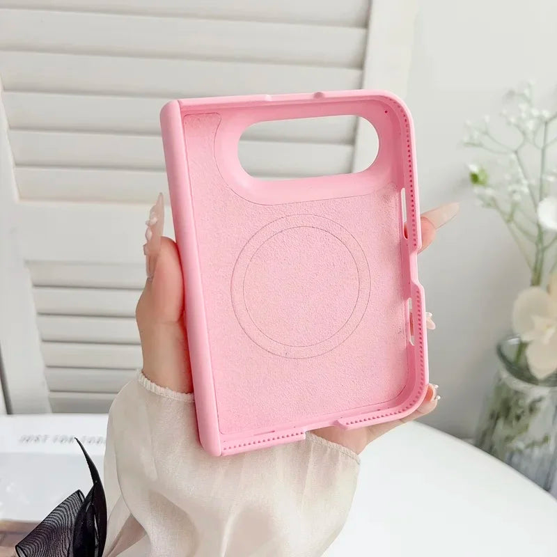 Luxury silicone For Magsafe Magnetic phone case, for iPhone Duo anti drop protective case, supports wireless charging Cover