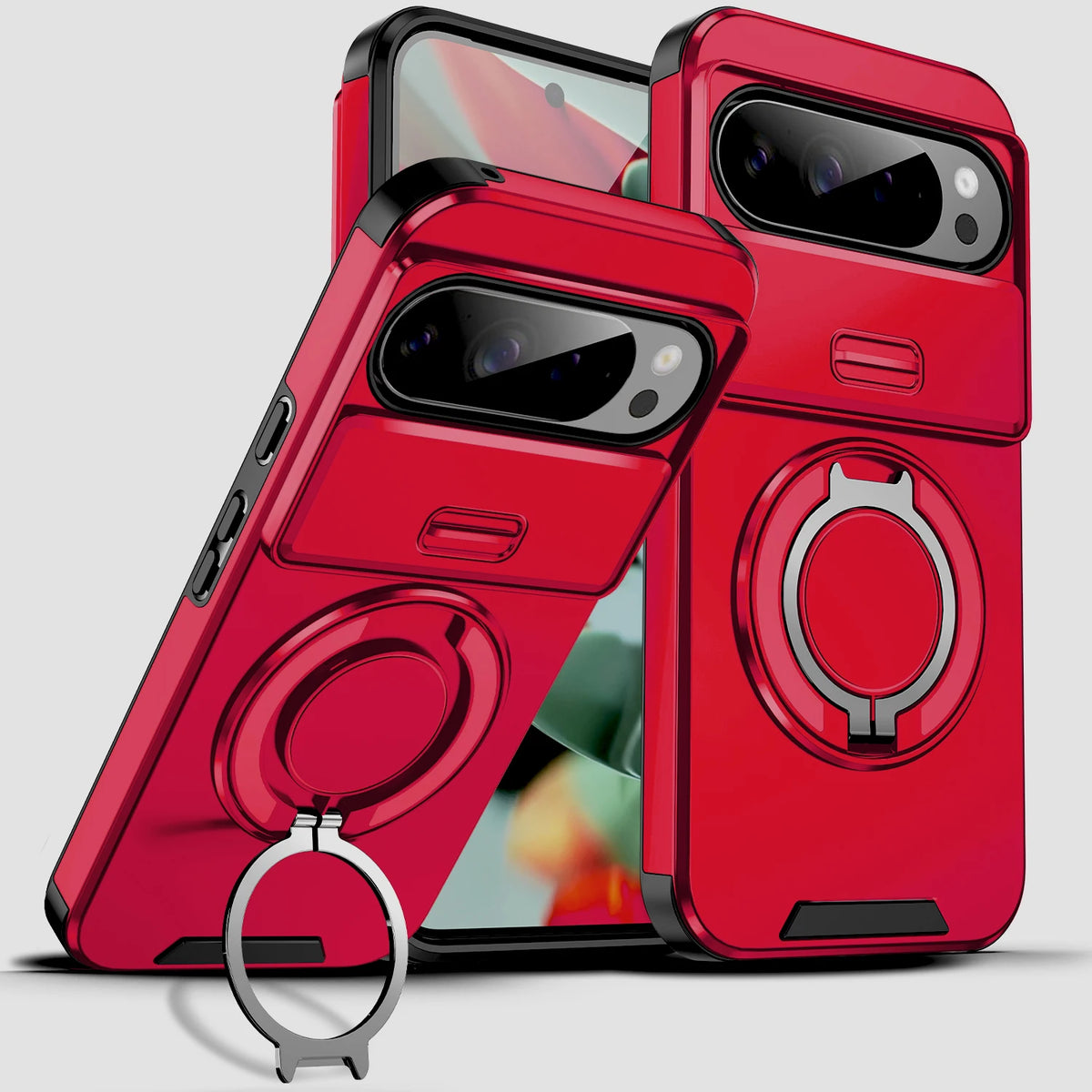Luxury Shockproof Armor Case For Google Pixel 11 10 9 7 Pro XL 8A 9A 8Pro 11Pro Anti-fall Support Car Mount Adsorption Cover