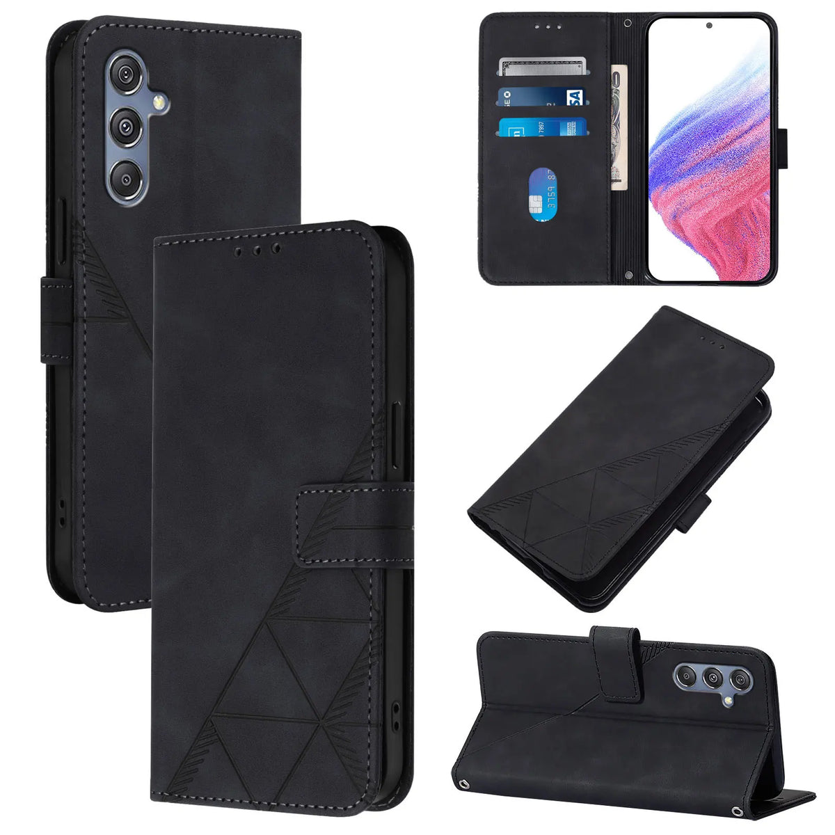 Leather Wallet Case Book For Samsung Galaxy M62 M56 M55 M54 M53 M52 M36 M35 M34 M33 M32 M23 M15 M13 M12 M10S M10 M05 M04 Cover