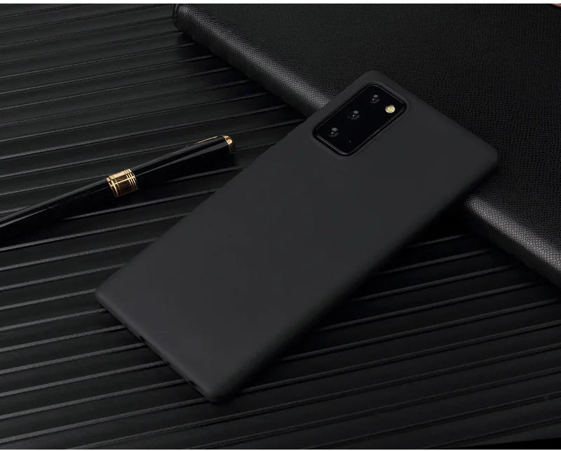For Samsung Galaxy S20 S20 Ultra S9 S10 lite S10e Note 8 9 10 Plus A10 A20 A50 A70 M10 M20 Solid Color Silicone Cover Case