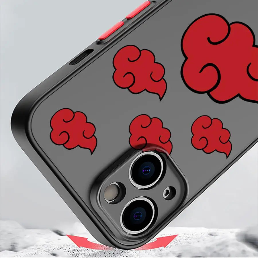 Black Edge Shell Phone Case for Apple iPhone 14 12 Mini 11 13 Pro XS 16e 11 Max 16 XR 15 Narutos Namikazes LOGO