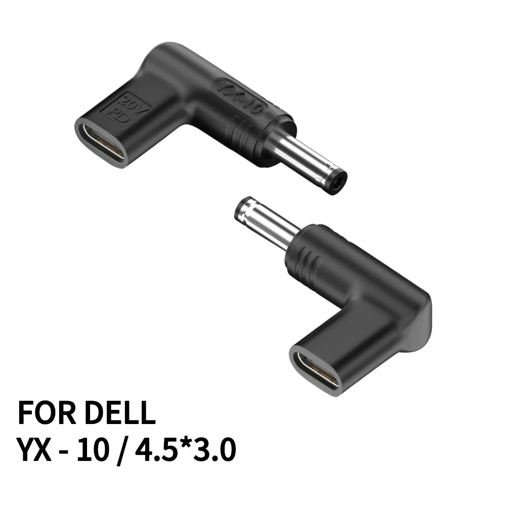 Laptop Power Adapter Connector Dc Plug USB Type C Female to Universal Male Jack Converter for Hp Dell Asus Acer Lenovo Notebook