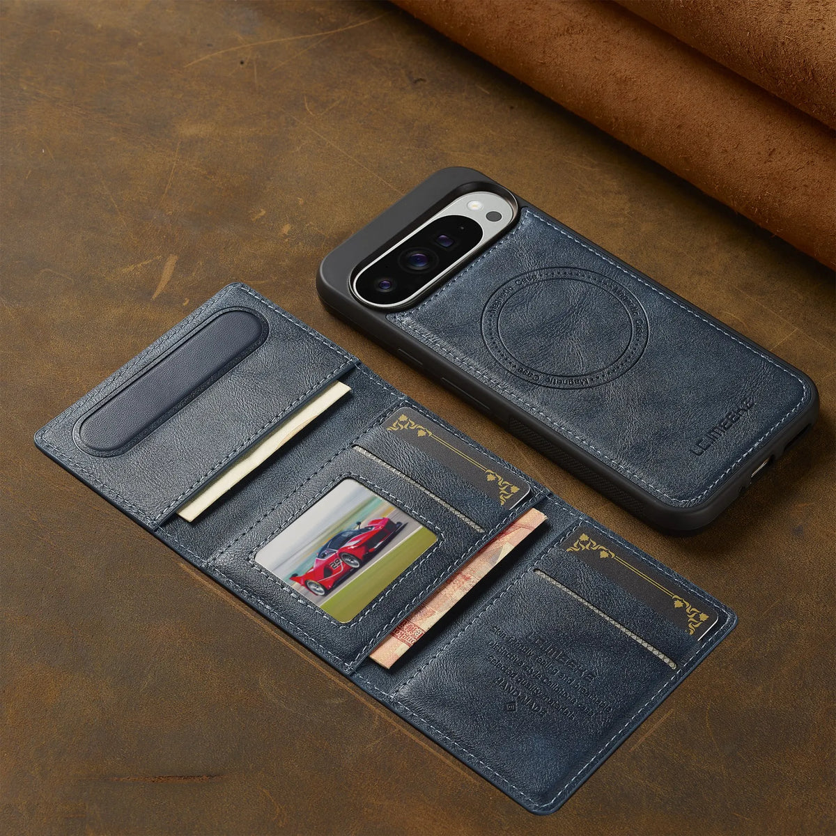 Card holder Phone Case For Google pixel 10 9 8 7 pro XL 8A 9A cover Luxury For Magesafe Magnetic Leather funda wallet cases