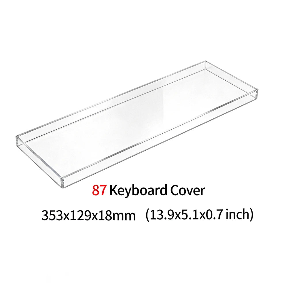 Clear Acrylic Mechanical Keyboard Dust Cover Protector Case For 60 96 98 104/108Key Transparent Anti-Dust Keyboard & Mouse Cover