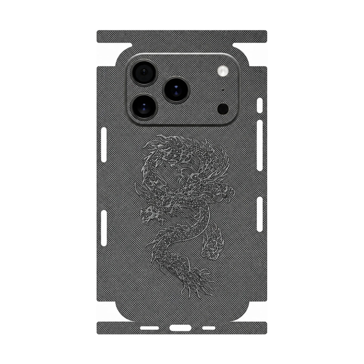 Diamond Texture Leather Back Skin for iPhone 17 16 15 14 13 Series Full Wrap Edge Rear Protective Film Sticker