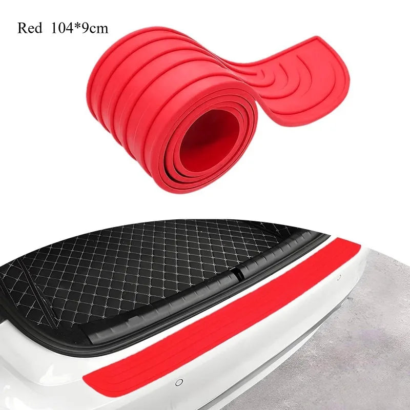 Car Trunk Sill Protector, Rear Bumper Guard, Tailgate Threshold Strip, Silicone Anti - Collision & Scratch Protection for Auto