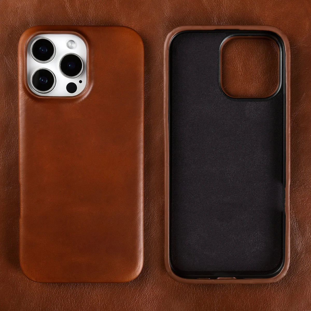 Retro For Iphone 16 Pro Max 15pro 14 13 11 Case Luxury Genuine Leather Cases for iphone15 Vintage Back Cover Phone Cases Fundas