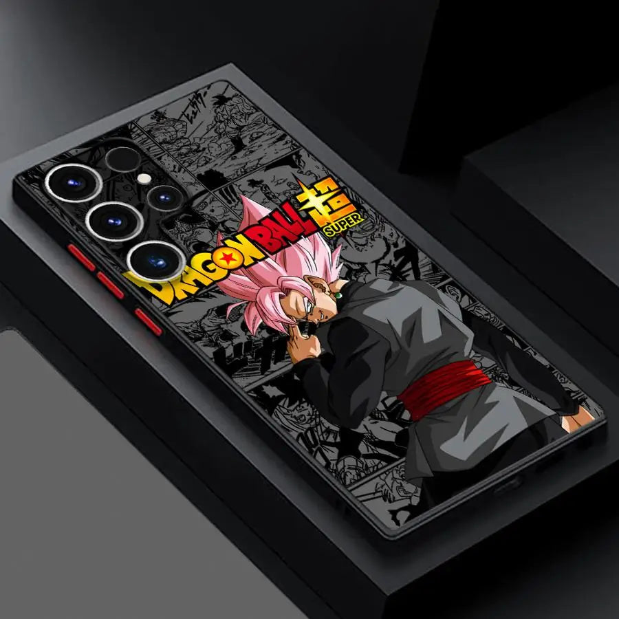 Back Phone Cover Case for Samsung Galaxy S23 Ultra S21 S22 Plus S25 Edge S24 FE S20 S9 S10 Dragon Ball Saiyan 4 Son Goku