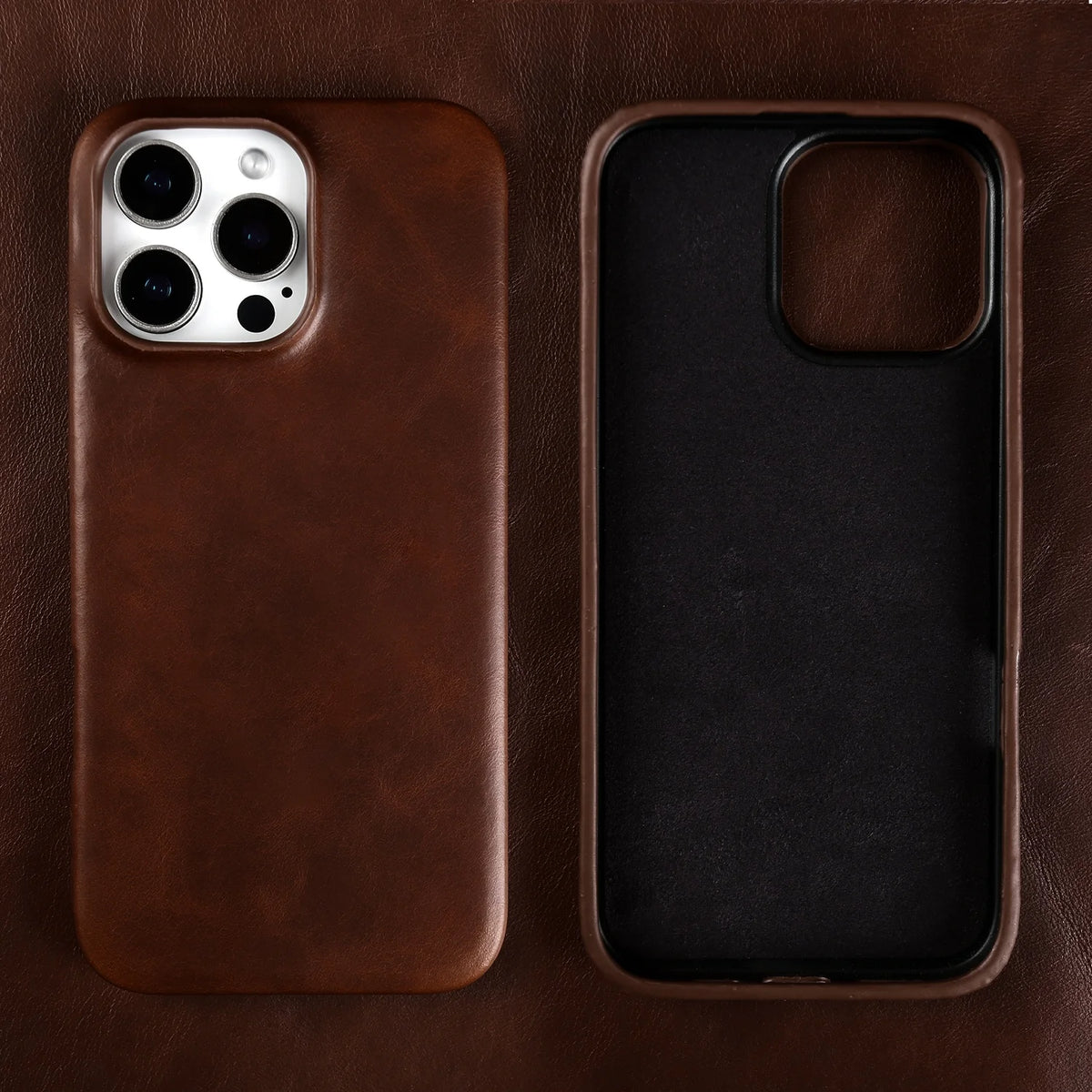 Retro For Iphone 16 Pro Max 15pro 14 13 11 Case Luxury Genuine Leather Cases for iphone15 Vintage Back Cover Phone Cases Fundas