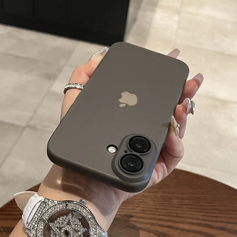 For iPhone 17 16 15 14 11 12 13 Pro Max Ultra Thin Case Slim Matte Frosted Cover for iPhone 16 Plus Camera Protector Phone Case