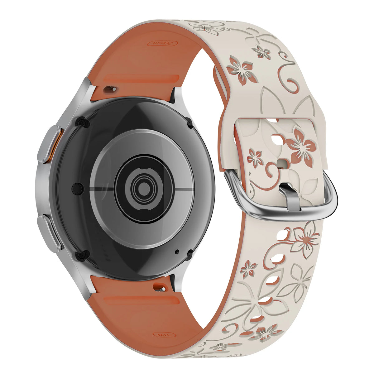 Silicone Band for Samsung Galaxy Watch 7 6 5 4 FE/5Pro 45mm No Gaps Sport Correa Engraved Galaxy Watch6 Classic 43mm 47mm Strap