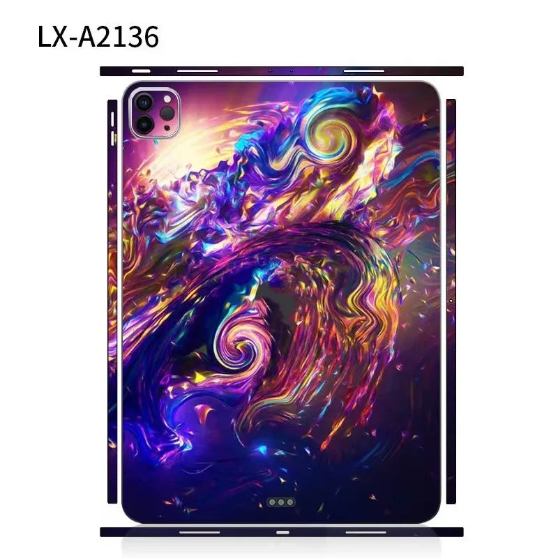 Tablet Sticker For 2025/2024 iPad Pro Air M4/M3 11/13 inch Colourful Skin Anti-scratch Sticker Tablet Bezel Section Sticker