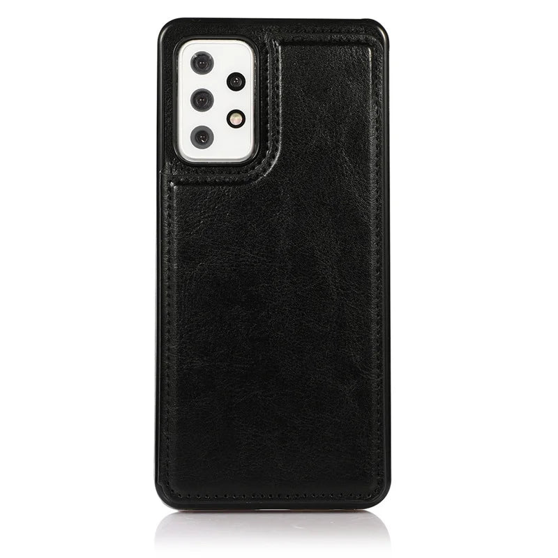 Leather Case For Samsung Galaxy S23 S22 S21 S20 FE S10 S9 S8 Note 20 10 9 8 Ultra Plus Card Slots Stand Holder Phone Bag Cover