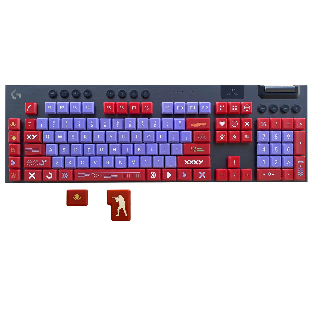 Dazzling Upgrade! G915 Dual-color Keycaps, PBT DIY Keycaps for Logitech G813/G815/G913/G915 TKL RGB Mechanical Gaming Keyboards