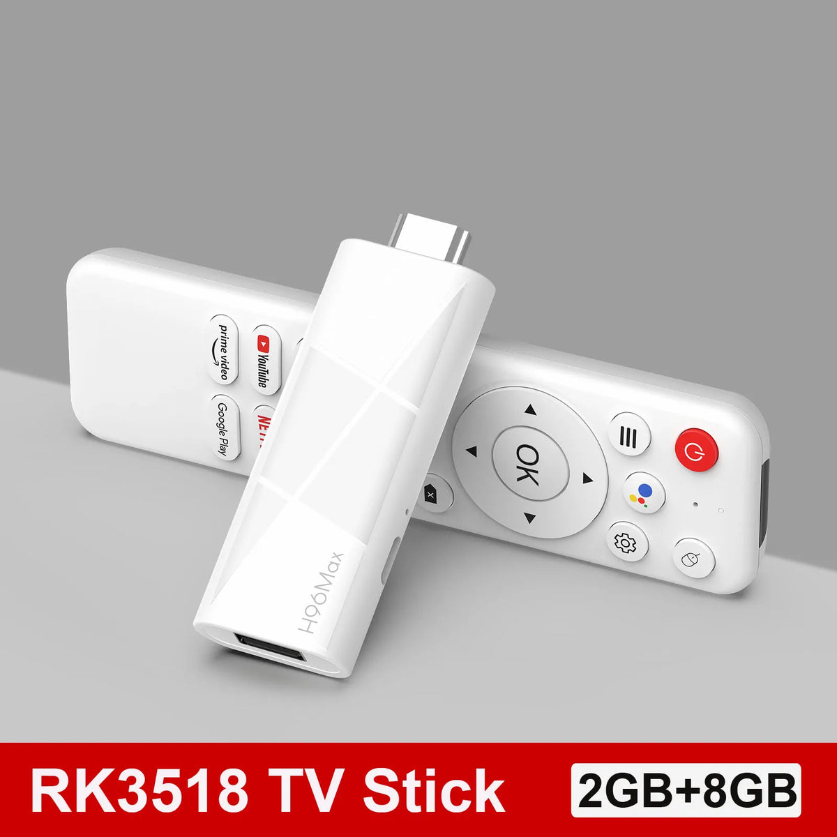 2026 H96 MAX RK3518 Android14 Media Box Smart Mini TV Stick 4K TV Box Wifi6 BT5.4 HD Quad-Core Google Voice TV Stick 2GB 16GB