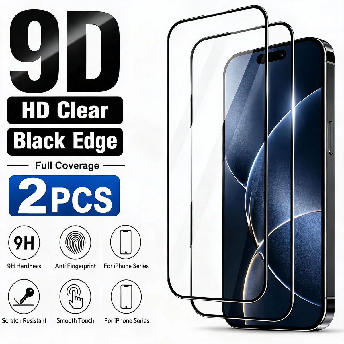 3 Pieces Set: 1 Magnetic Wireless Charging Compatible Case with Foldable Camera Bracket, Shockproof + 2 HD Anti-fingerprint Anti-scratch Tempered Glass Screen Protectors for iPhone 17 16 15 14 13 12 11 Pro Max, Ideal Mobile P