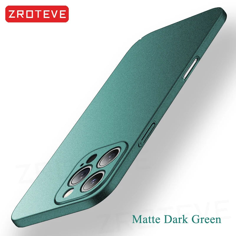For iPhone 17 16 17e 16e 15 14 13 12 Pro Max ZROTEVE Slim Matte Hard PC Cover For iPhone16 Plus iPhone15 iPhone17 Air Phone Case