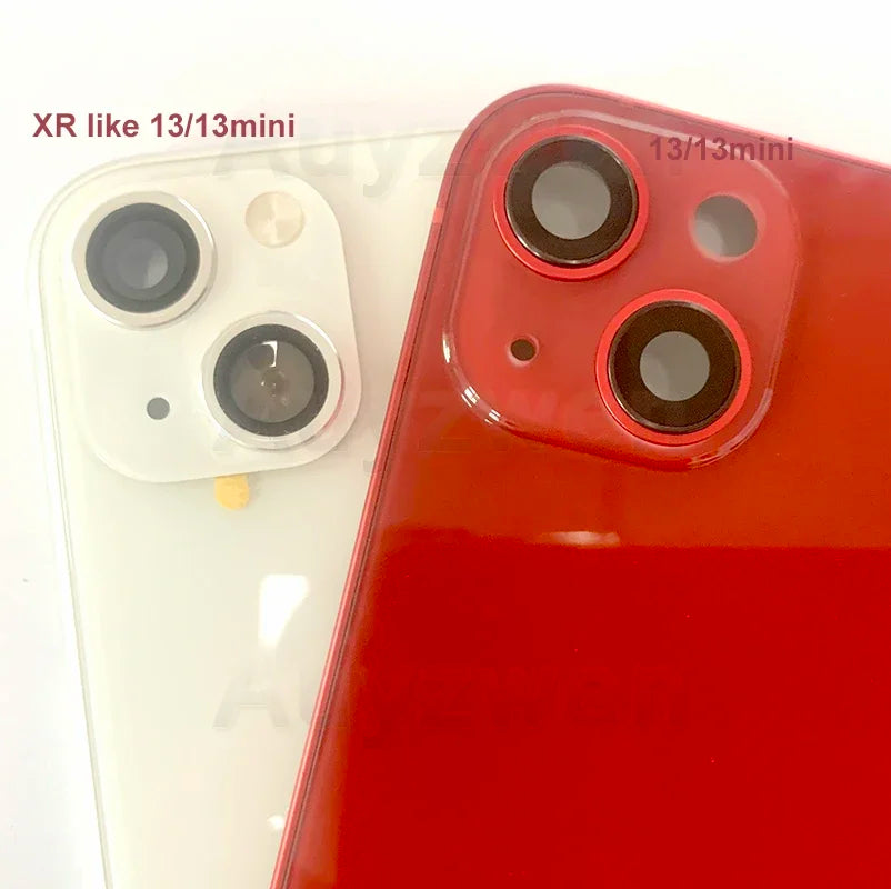 Seconds Change Fake Camera Lens For iPhone XR to 13 13mini Back Film Phone Alloy Sticker Protector Cover with Retail Box