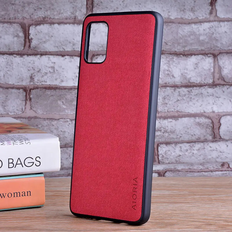 Case for Samsung Galaxy Note 10 Lite Plus coque Luxury textile Leather skin soft TPU cover for samsung note 10 lite case capa