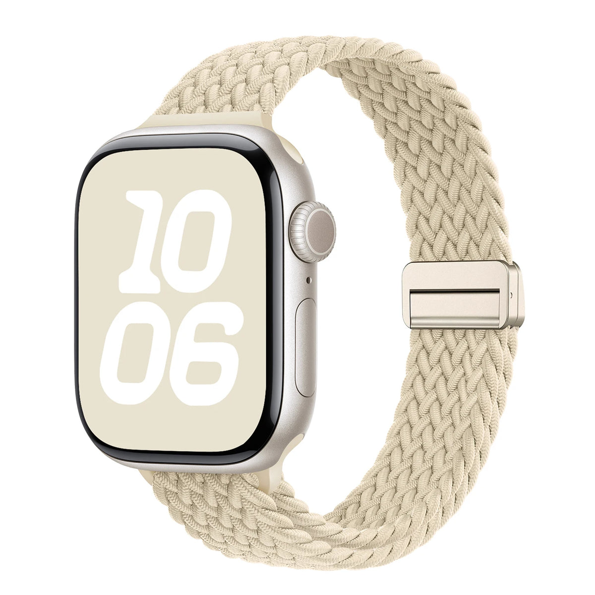 Braided Loop for Apple Watch 38 40 41 42 44 45 46 49mm for Woman Magnetic Nylon Elastic Replacement for Iwatch Series10 9 8 7 6