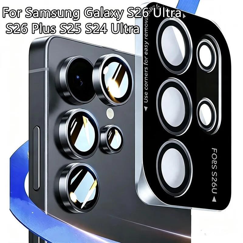 For Samsung Galaxy S26 Ultra S26 Plus S25 Ultra Camera Lens Protector Tempered Glass Camera Cover Screen Protector Metal Scratch