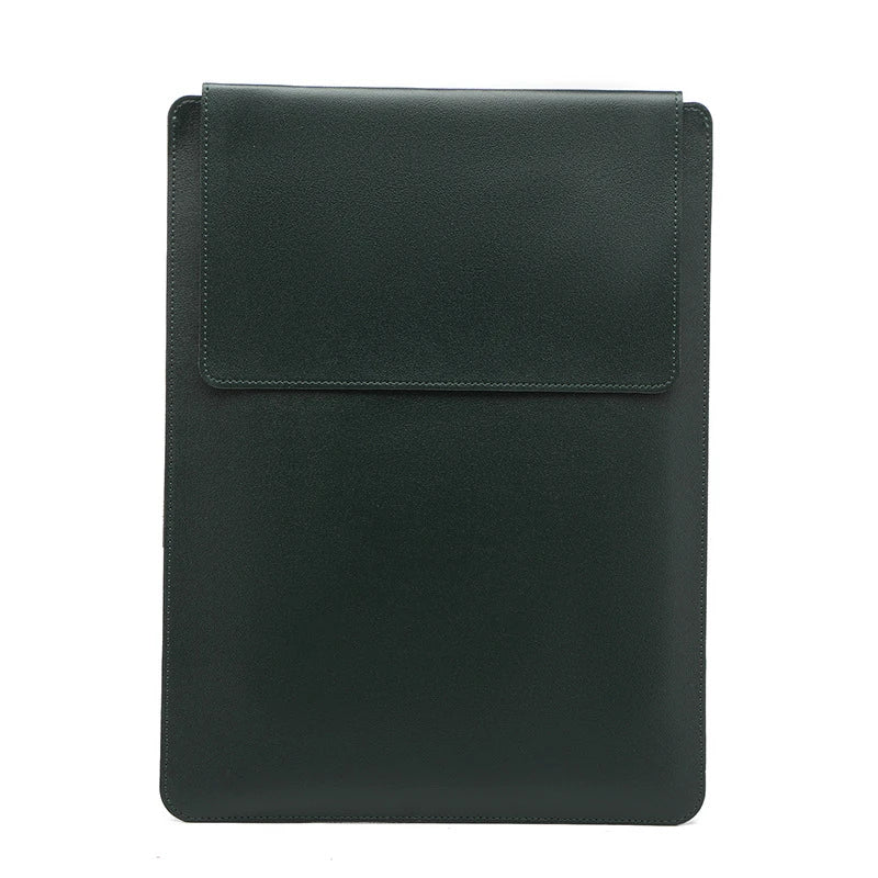 Portable Leather Laptop Sleeve Case Bag for Macbook Air 12 13 14 15 16 Inch M5 M4 M3 M2 Chip Mac Book Pro Adjustable Stand Cover