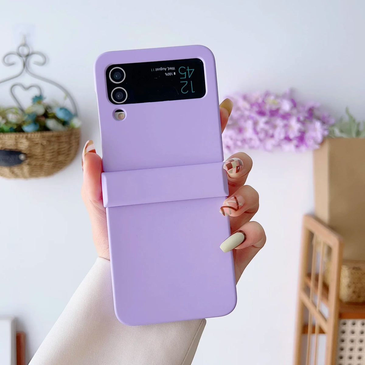 Luxury Ultra Slim Hard Folding Phone Case for Samsung Galaxy Z Flip 8 7 FE 6 5 4 3 Shockproof Foldable Skin Feel Protector Cover
