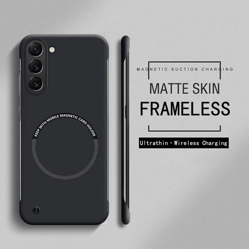 Matte Skin Frameless Magnetic Slim Case For Samsung Galaxy A31 A32 A33 A34 A52 A53 A54 A55 A73 Hard PC Back Cover