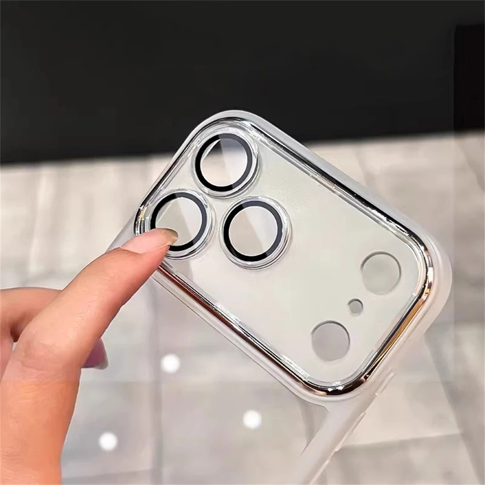 Camera Protection Transparent Phone Case For iPhone 17 Pro Max Air 16 15 14 Plus 13 12 Mini 11 Clear Shockproof Silicone Cover