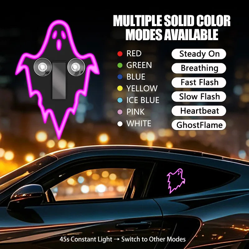 New Car Solar Nighttime Decoration Light Car Halloween Devil's Eye LED Atmosphere Light Universal Fun Lighting