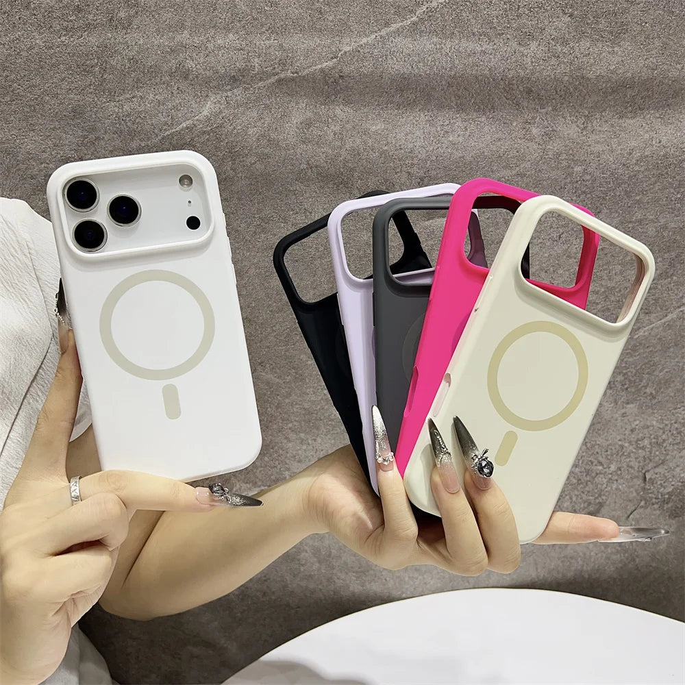 Luxury Official Original Silicone For Magsafe Magnetic Case For iPhone 17 Air 16 15 14 13 12 11 17 Pro Max Must Haves Cover