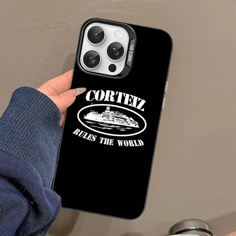The World-C-Corteizs Phone Case For IPhone 17 16 15 14 13 12 11 Pro Max Plus Color Silver Cover