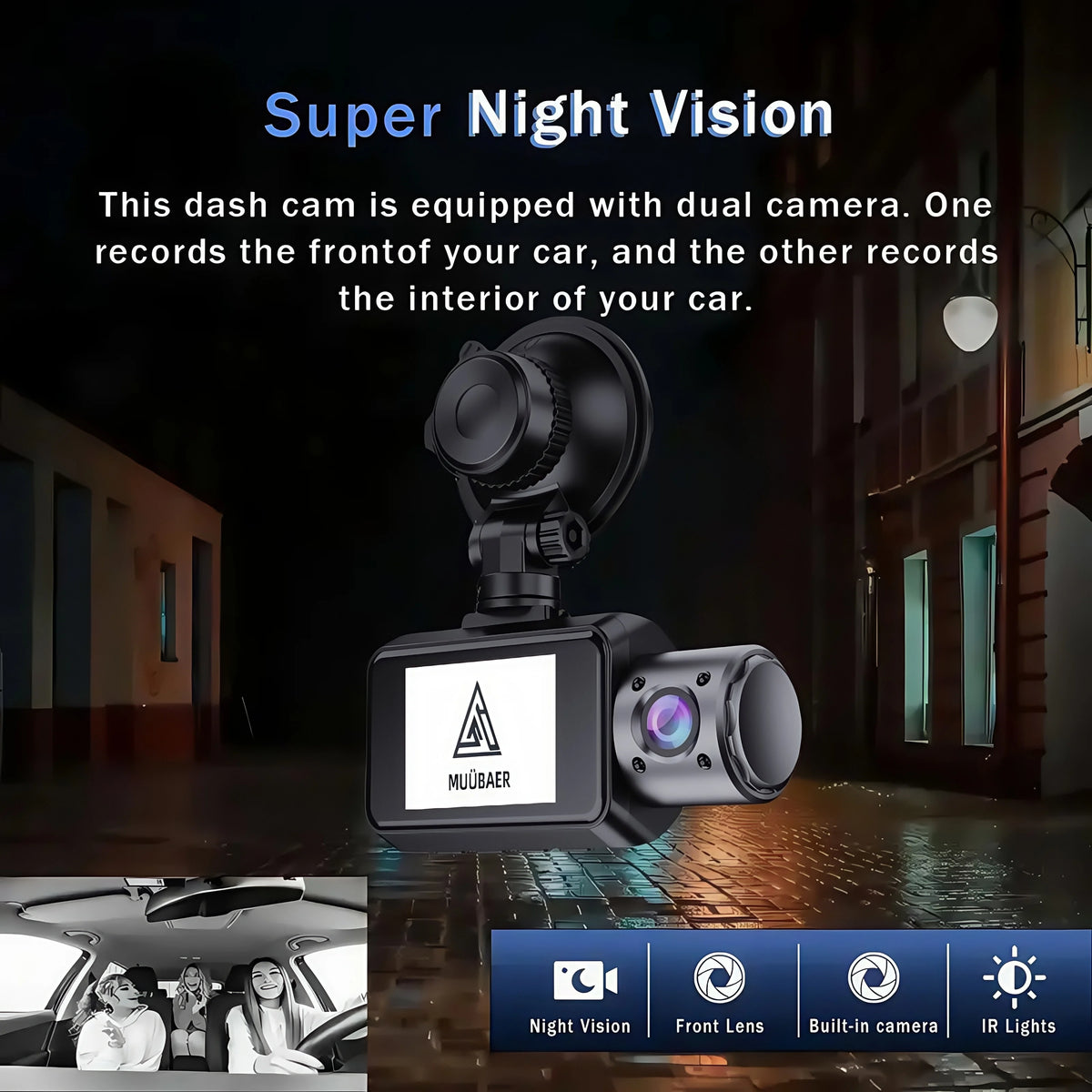 3 Channel Car DVR UHD 4K Dash Cam Three Way Camera DVRs Recorder Video Registrator Dashcam Camcorder Wiht 32G Card-Gift