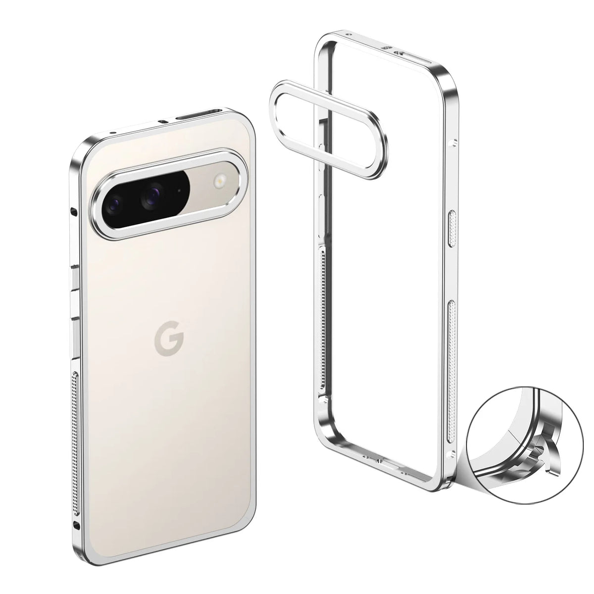 Aluminium Frame Metal Bumper Hard Case for Google Pixel 10 9 8 7 Pro Pixel 9 Pro XL Pixel 10Pro XL IPones Soft Inner Phone Cover