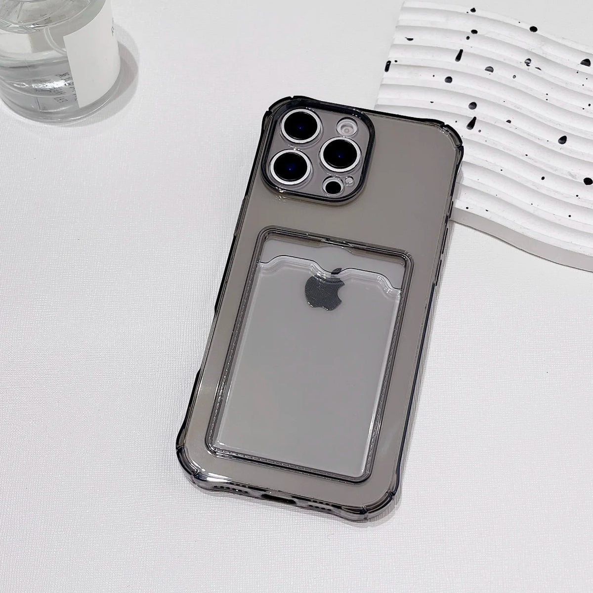 Shockproof Card Slot Pocket Phone Case For iPhone 18 17 16 15 14 13 12 11 Pro Xs Max 6 7 8 Plus Air 17e 16e Clear Wallet Cover