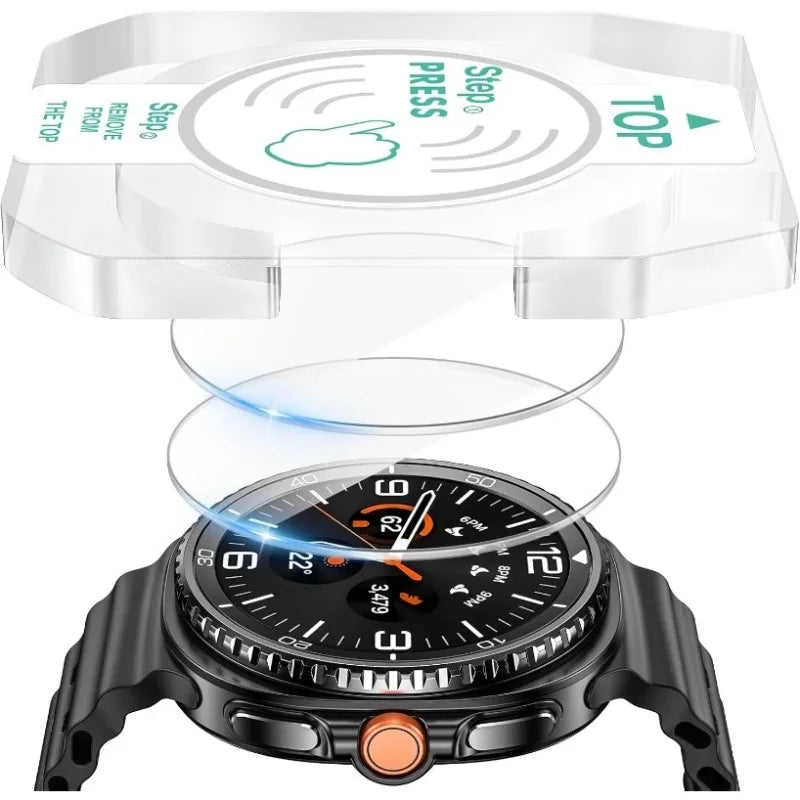2PCS Tempered Glass For Samsung Galaxy Watch 8 Classic/8 40mm 44mmCover Anti-Scratch Screen Protector With Tool Easy Install Kit