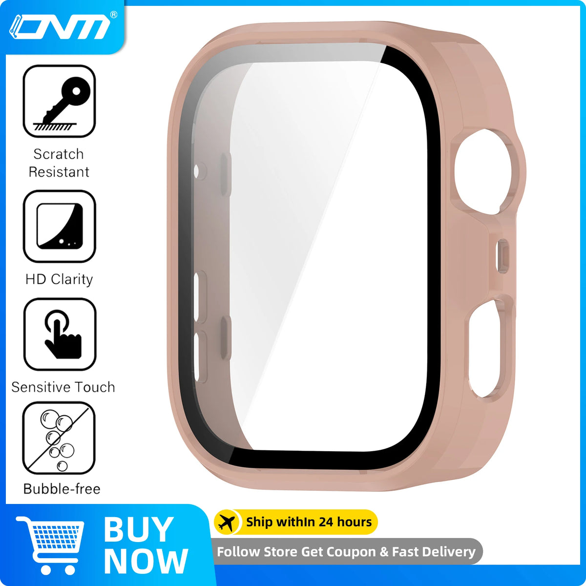 Glass+Case for Huawei Watch Fit 4/4 Pro Tempered Glass Screen Protector & Hard PC Protective Bumper for Huawei Fit4 Accessories