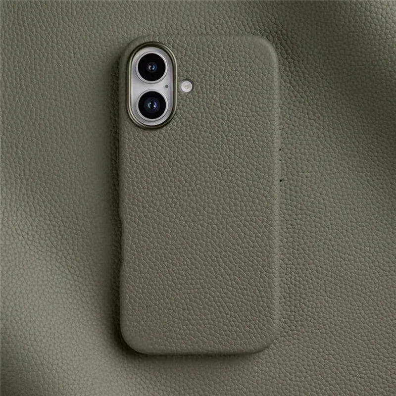 Melkco Genuine Leather Strong Magnetic Case For iPhone 16 Pro Max 16 Plus Coque Premium Cowhide Metal Camera Protection Cover