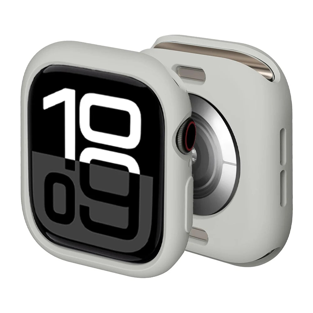 Soft Silicone Case for Apple Watch Band 46mm 45 44 42mm 41 40mm Accessories Protectector iWatch Series SE 12 11 10 9 8 7 6 Cover
