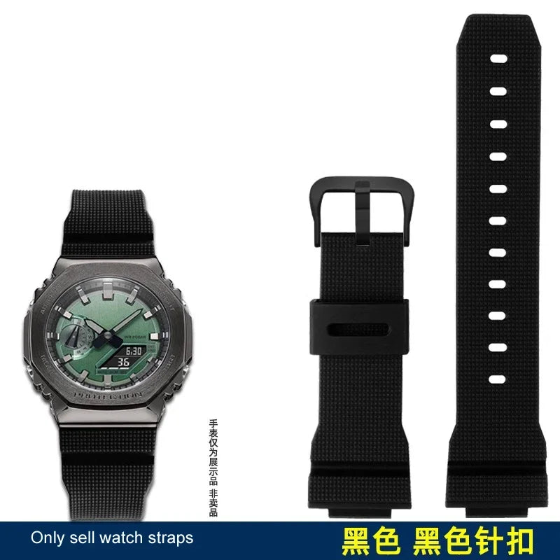 High quality rubber strap For Casio G-Shock GM2100 GA2100 DW5600GM GA 2100 DW6900 silicone waterproof strap 16mm bracelet