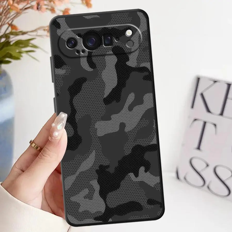 Camouflage Pattern Soft Shell Case for Google Pixel 8a 6a 7a 6 7 8 Pro 9a 10 9 Pro XL