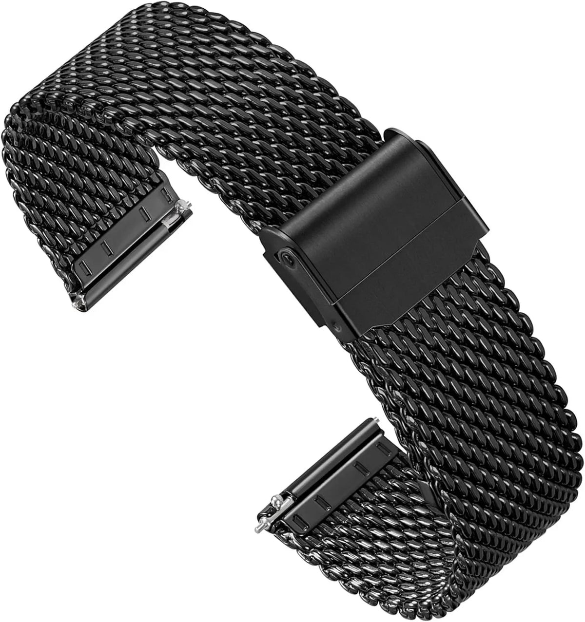 1.0mm Milanese Mesh Watchband Stainless Steel Shark Mesh Watch Strap 18mm 20mm 22mm 24mm Quick Release Bracelets for Seiko Belts