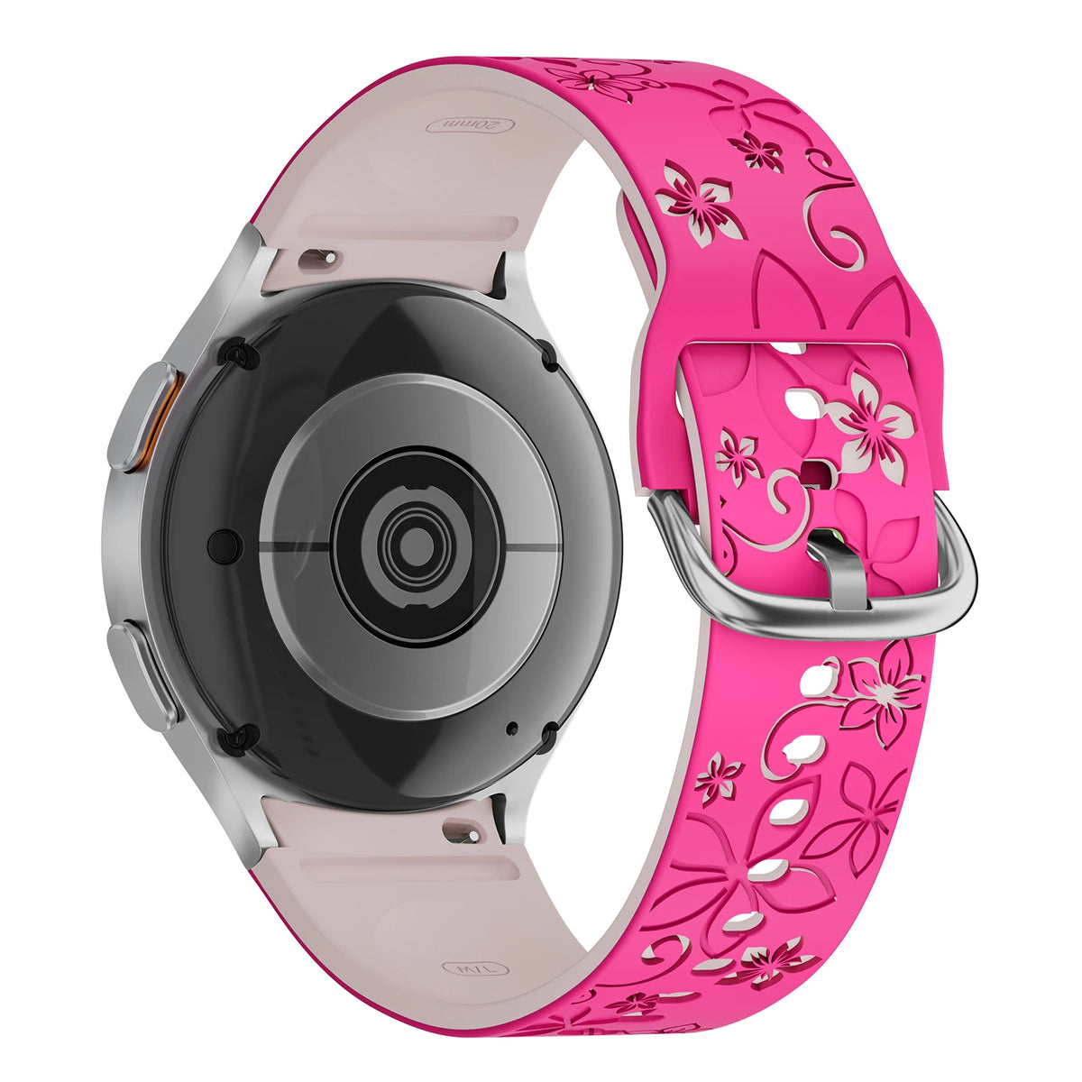 Silicone Band for Samsung Galaxy Watch 7 6 5 4 FE/5Pro 45mm No Gaps Sport Correa Engraved Galaxy Watch6 Classic 43mm 47mm Strap