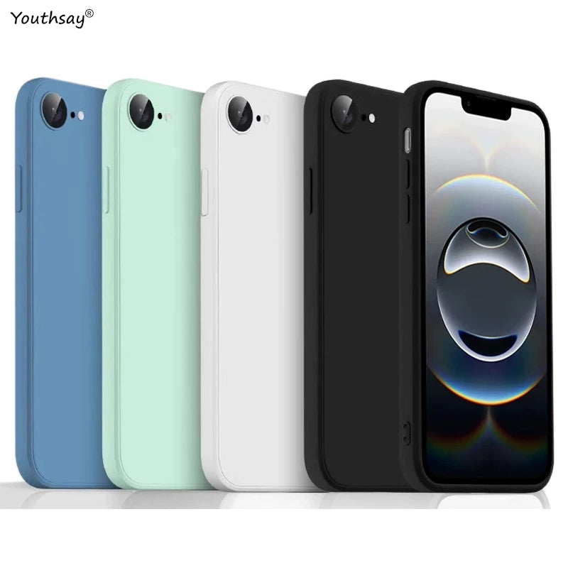 For iPhone 17e Case Cover iPhone 17e 16e Fundas Coque Soft TPU Original Liquid Silicone Camera Protector Phone Bumper iPhone 17e