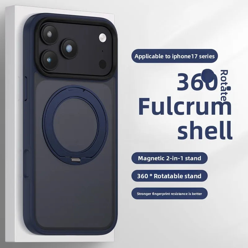 Luxury 360 Rotating Magnetic Phone Case for iPhone 17 Pro Max 16 Plus 15 14 13 12 11 Shockproof Slim Fit for Magsafe Stand Cover